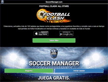 Tablet Screenshot of es.soccermanager.com